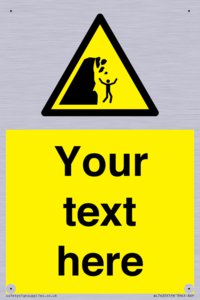 Custom Warning unstable cliff